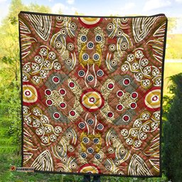 aboriginal art dot vibes premium quilt indigenous no2