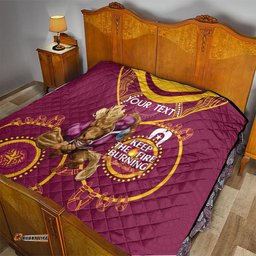 custom nrl broncos naidoc week quilt keep the fire burning indigenous art