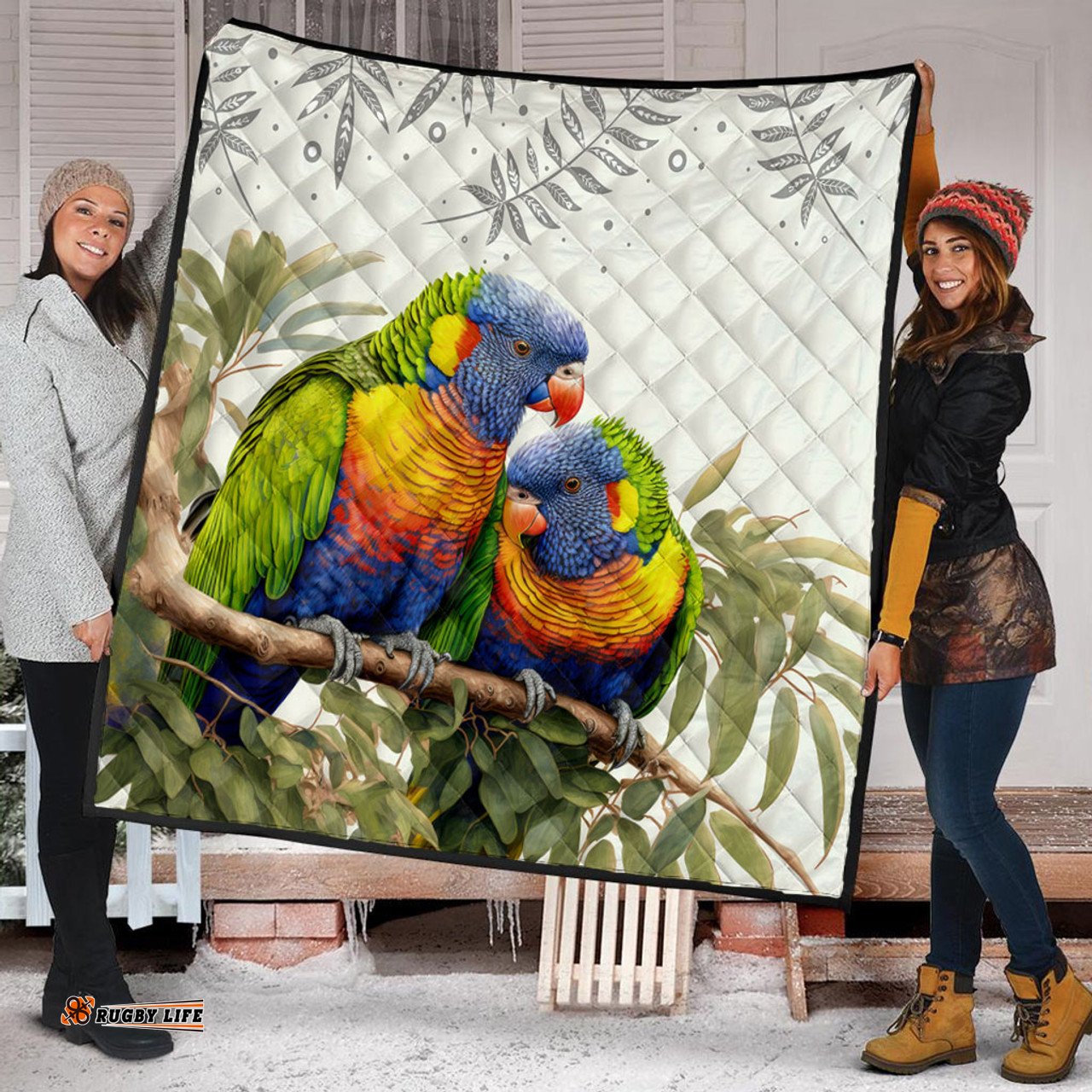 Amazing Aussie Australia Australia Rainbow Lorikeets Birds Art Inspired Quilt