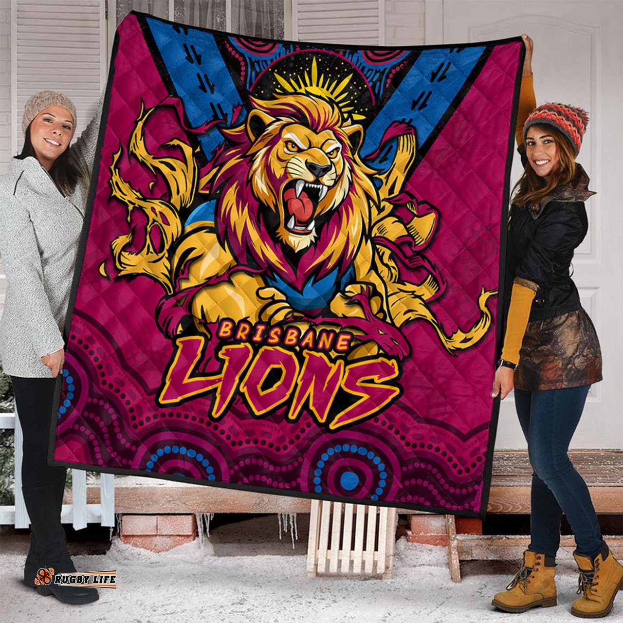 Amazing Aussie Brisbane Lions Ripped Legacy Of The Game Quilt