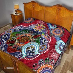 custom naidoc week 2024 melbourne demons quilt australia aboriginal dot painting