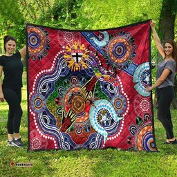 custom naidoc week 2024 st kilda saints quilt australia aboriginal dot painting