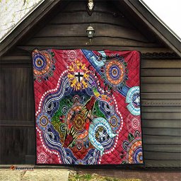 custom naidoc week 2024 st kilda saints quilt australia aboriginal dot painting