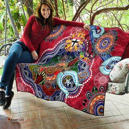 custom naidoc week 2024 st kilda saints quilt australia aboriginal dot painting
