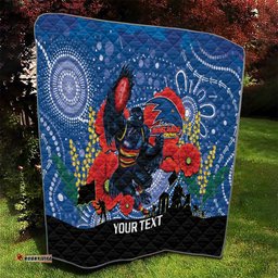 custom crows football anzac quilt gallipoli camouflage with poppies