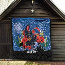 custom crows football anzac quilt gallipoli camouflage with poppies