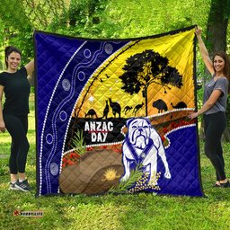 bulldogs anzac day quilt rosemary starring night style