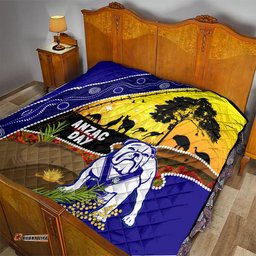 bulldogs anzac day quilt rosemary starring night style