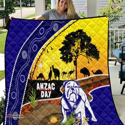 bulldogs anzac day quilt rosemary starring night style