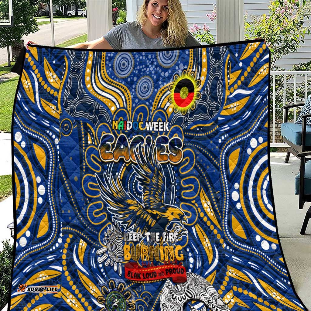 west coast eagles naidoc week 2024 quilt mascot football