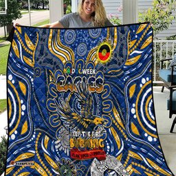 west coast eagles naidoc week 2024 quilt mascot football