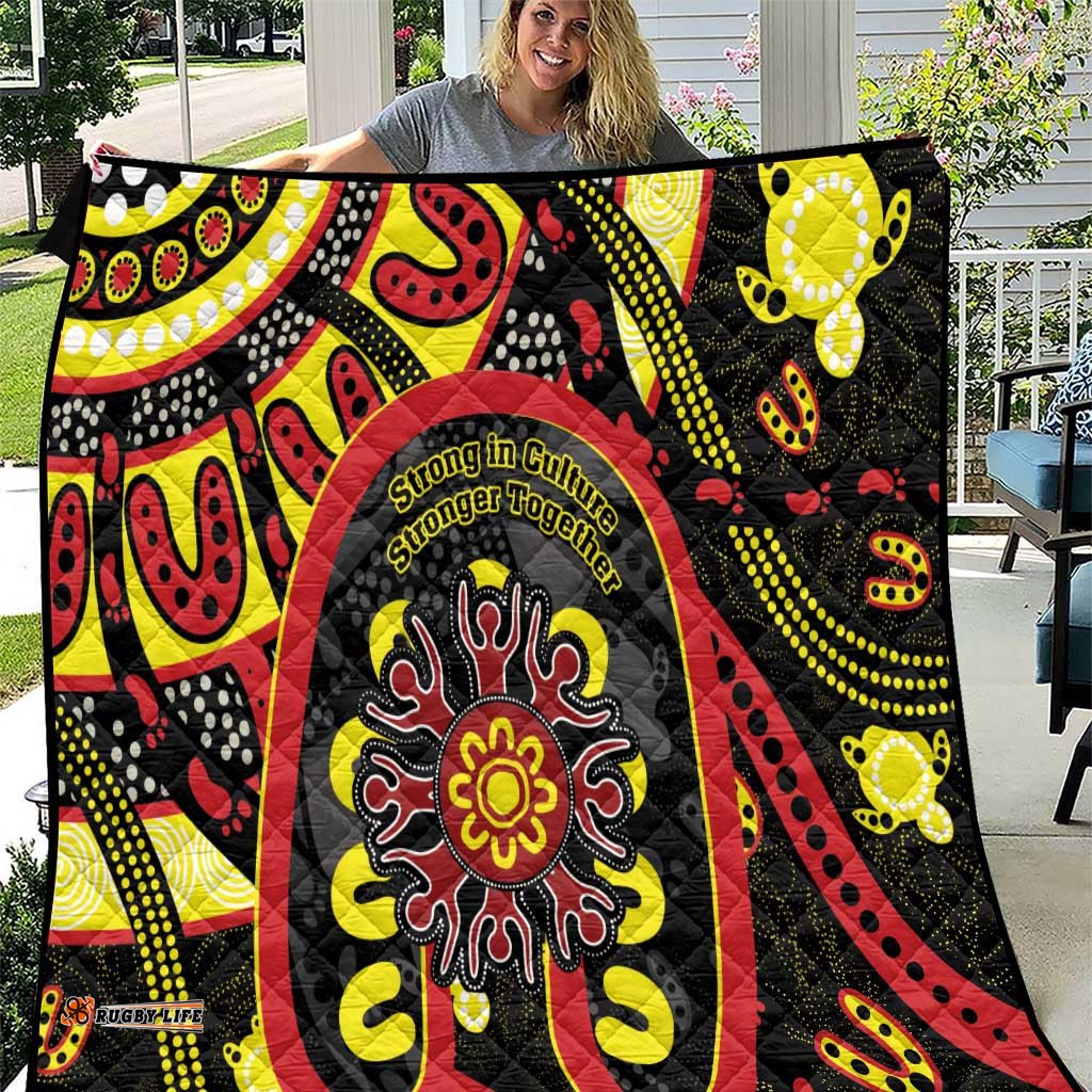 australia indigenous childrens day quilt strong in culture stronger together aboriginal art