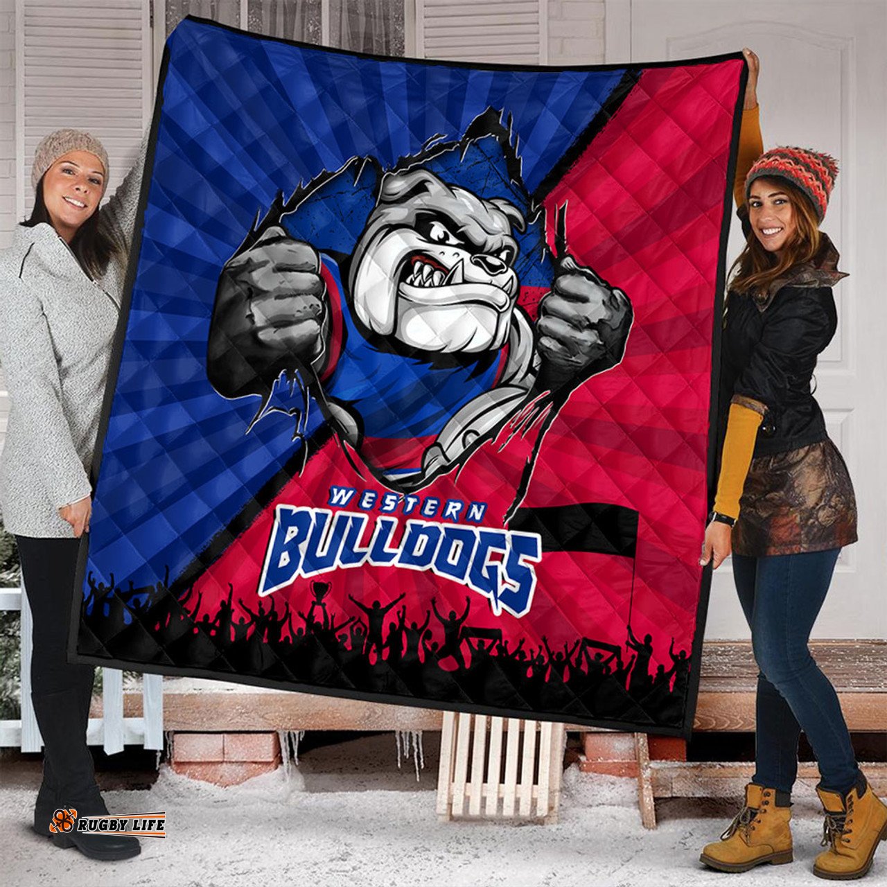 Amazing Aussie Western Bulldogs Breaking Through Fan Design Quilt