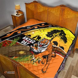 tigers rugby anzac day quilt wests mascot rosemary starry night