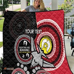 custom afl essendon naidoc week quilt keep the fire burning indigenous art