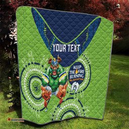 custom nrl raiders naidoc week quilt keep the fire burning indigenous art