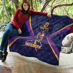 nrl storm christmas custom quilt minimalism style