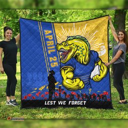 Amazing Aussie Parramatta Eels Anzac Day Lest We Forget Strong Fighting Spirit Quilt
