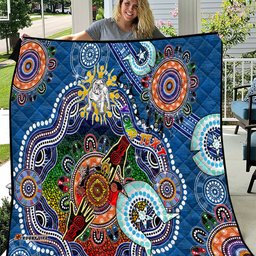 personalised bulldogs naidoc week 2024 quilt australia aboriginal dot painting