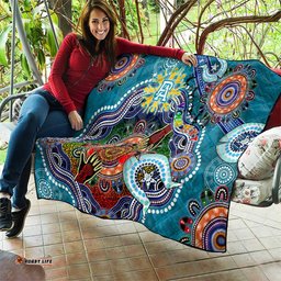 custom naidoc week 2024 port adelaide power quilt australia aboriginal dot painting