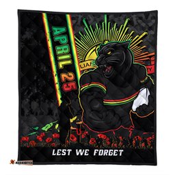 Amazing Aussie Penrith Panthers Anzac Day Lest We Forget Strong Fighting Spirit Quilt
