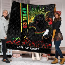 Amazing Aussie Penrith Panthers Anzac Day Lest We Forget Strong Fighting Spirit Quilt
