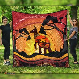 Amazing Aussie Australia Aboriginal Painting Depicting Nature's Beauty Quilt