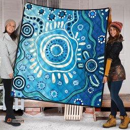 Amazing Aussie Australia Traditional Aboriginal Dot Art Quilt