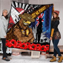 Amazing Aussie Hawthorn Anzac Day Honor United In Spirit Quilt