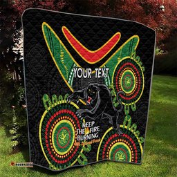 custom nrl panthers naidoc week quilt keep the fire burning indigenous art