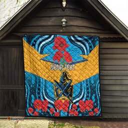 custom gld titans rugby anzac quilt gallipoli soldier with aboriginal art