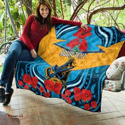 custom gld titans rugby anzac quilt gallipoli soldier with aboriginal art