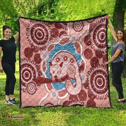 blush pink australia possum quilt indigenous art