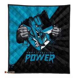 Amazing Aussie Port Adelaide Breaking Through Fan Design Quilt