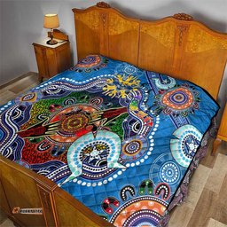 custom naidoc week 2024 geelong cats quilt australia aboriginal dot painting