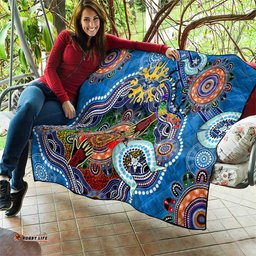 custom naidoc week 2024 geelong cats quilt australia aboriginal dot painting