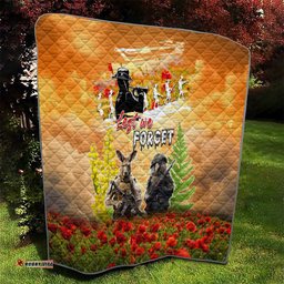 australia and new zealand anzac day quilt kangaroo and kiwi bird soldiers lest we forget
