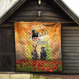 australia and new zealand anzac day quilt kangaroo and kiwi bird soldiers lest we forget