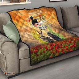 australia and new zealand anzac day quilt kangaroo and kiwi bird soldiers lest we forget