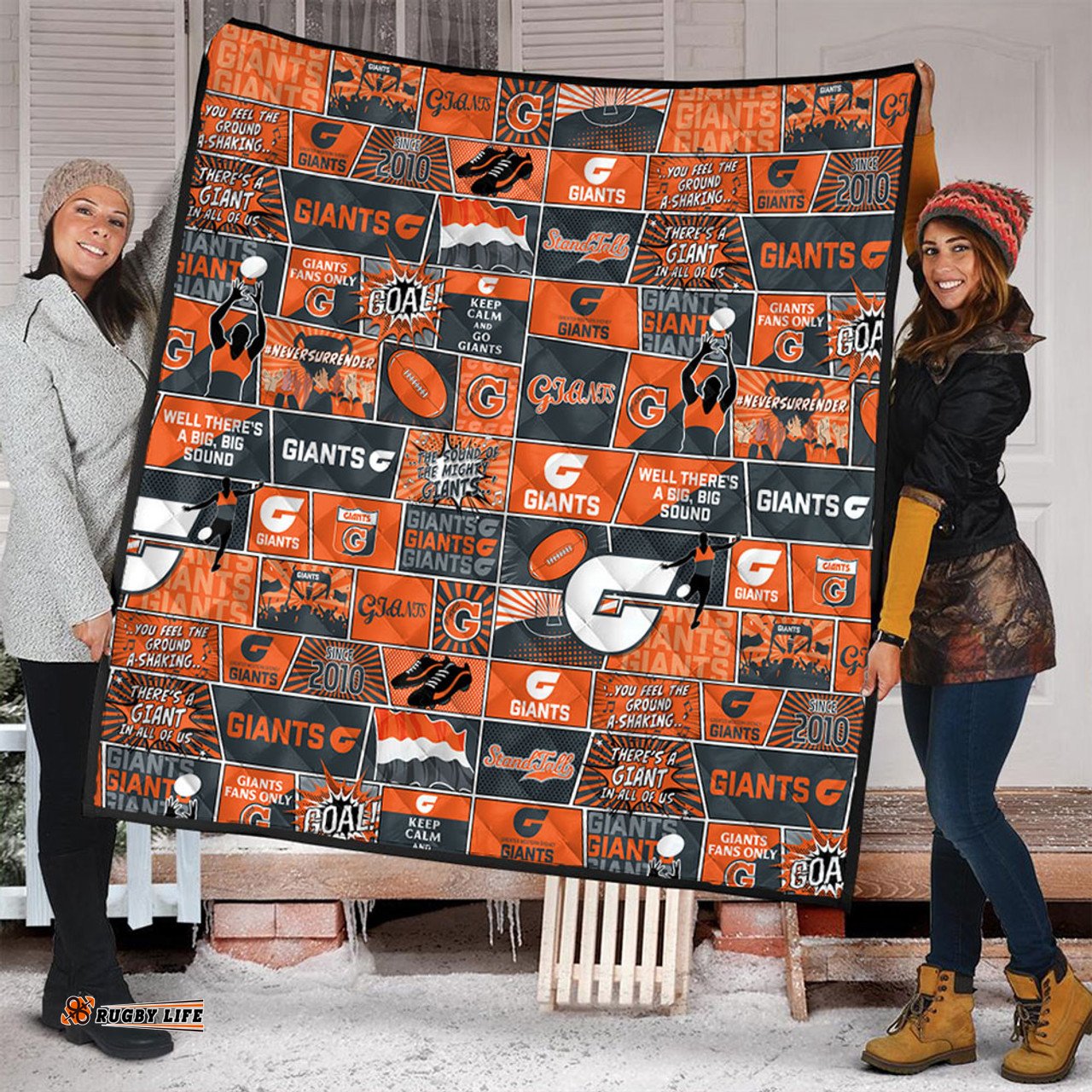 Amazing Aussie GWS GIANTS Legacy Of The Pride Comic Style Quilt
