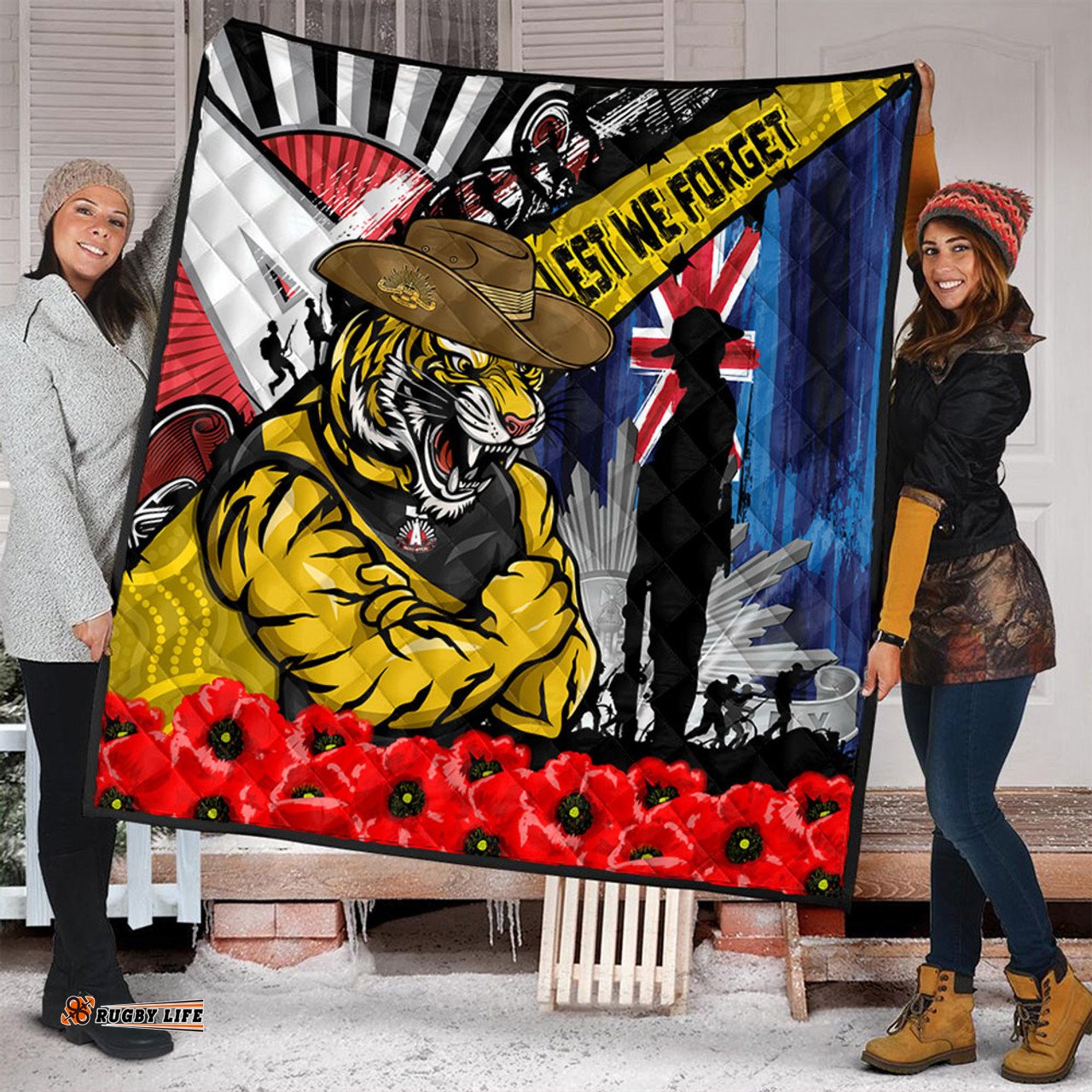 Amazing Aussie Richmond Anzac Day Honor United In Spirit Quilt