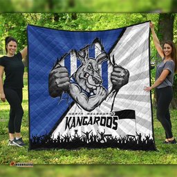 Amazing Aussie North Melbourne Breaking Through Fan Design Quilt