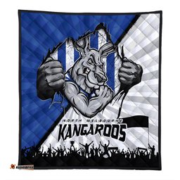 Amazing Aussie North Melbourne Breaking Through Fan Design Quilt