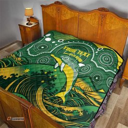 personalised australia swimming quilt aussie dolphin aboriginal national color