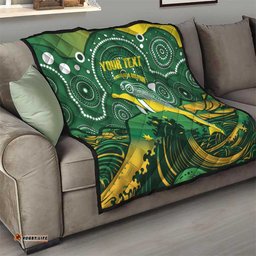 personalised australia swimming quilt aussie dolphin aboriginal national color