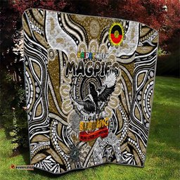collingwood magpies naidoc week 2024 quilt mascot football