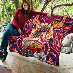 brisbane lions naidoc week 2024 quilt mascot football