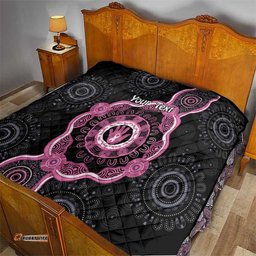 personalised australia breast cancer quilt brave strong aboriginal art