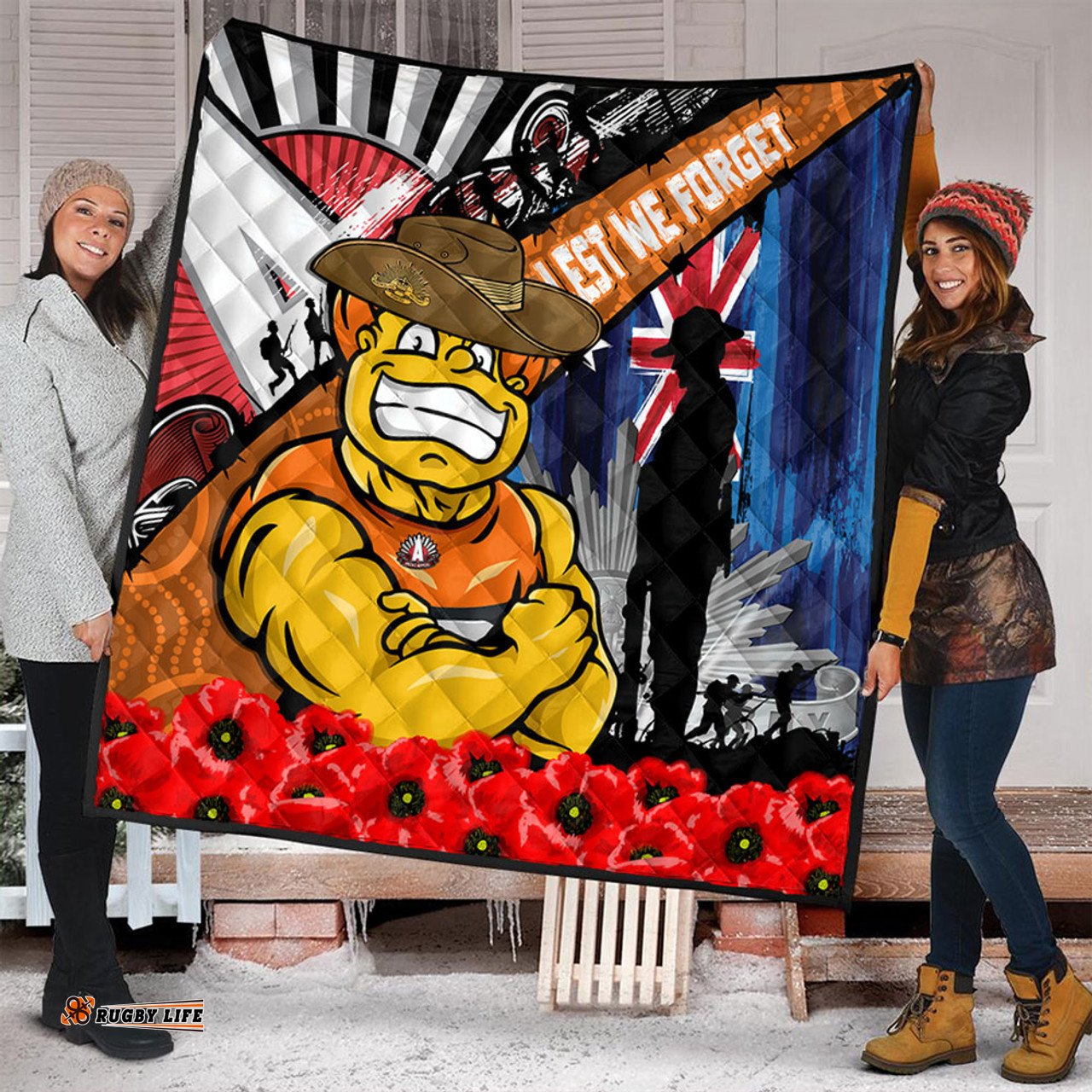 Amazing Aussie GWS GIANTS Anzac Day Honor United In Spirit Quilt