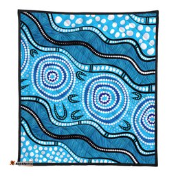 Amazing Aussie Australia Painting Illustration With Dot Art In Aboriginal Style Quilt